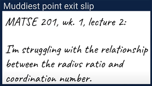 Notecard, "I'm struggling with the relationship between the radius ration and coordination number"