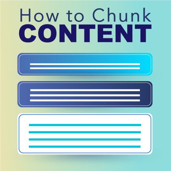 decorative image: how to chunk content